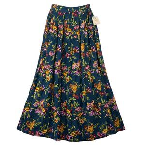 Vintage Susan Bristol Floral Maxi Skirt 8 Multicolor Deadstock USA Cottagecore